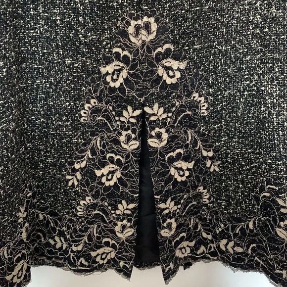 DKNY Floral Wool A-Line Skirt - Picture 3 of 7